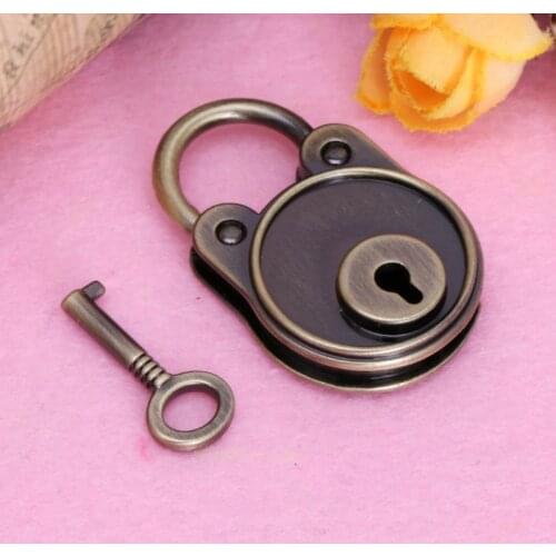 Cute Bear Padlock Vintage Old Antique Style Mini Archaize Padlocks Key Lock With key