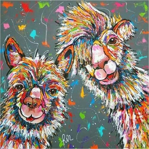 Cartoon Color Alpaca Animal Diamond Painting Round Full Drill Nouveaute DIY Needlework Mosaic Embroidery 5D Cross Stitch Picture