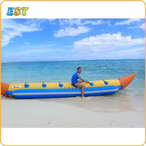 Hot sale 4 persons water equipment inflatable flying banana boat floating flying fish boat one tube inflatable water towable