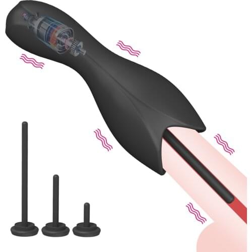 Male Penis Pump Vibrator Urethra Expansion Stimulator for Men Urethra masturbation Penis Plug Erotic Sex Toys Penis massager