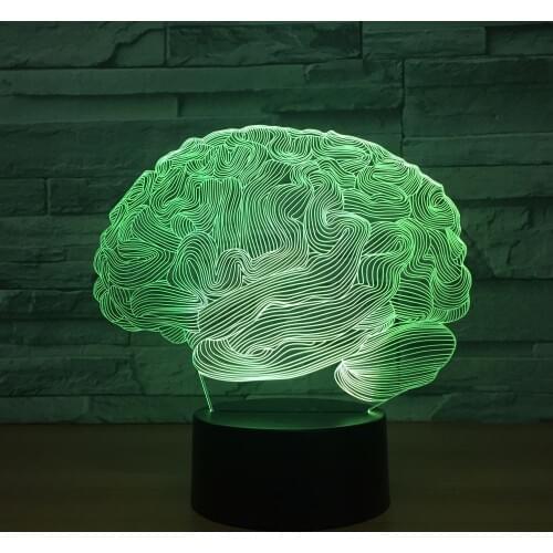 Brain Modeling 3d Led Colorful Night Light Lovely 7 color change 3D Lamp Christmas decorations gift for baby room lights