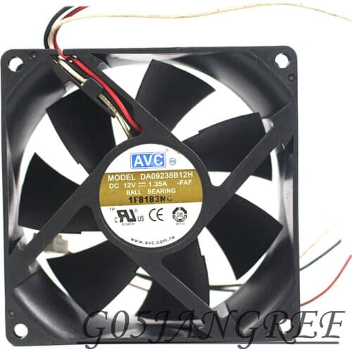 Original DA09238B12H 12V 1.35A 9CM 9038 3 lines 9 cm Cooling fan 9238