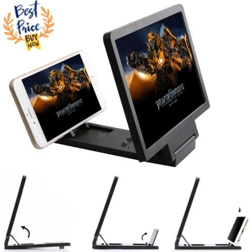 7.1 Inch 3D Mobile Phone Screen Magnifier HD Video Amplifier Stand Bracket with Movie Game Magnifying Folding Phone Desk Holder