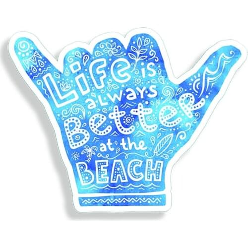 Hang Loose Sticker Shaka Life Beach Ocean Laptop Cup Car Window Bumper Decal