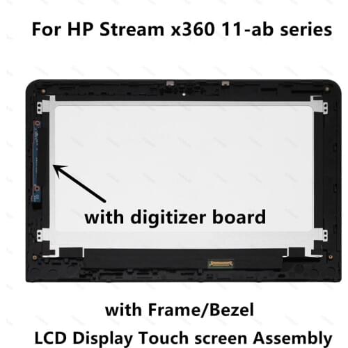 Full LCD Display Touchscreen Digitizer Glass Assembly Bezel For HP x360 11-ab series 11-ab004na 11-ab004nb 11-ab004np 11-ab004nt