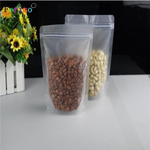 Sand-transparent self-contained bag with thickening and pulling bone self-sealing bag food grade packing sealed bag