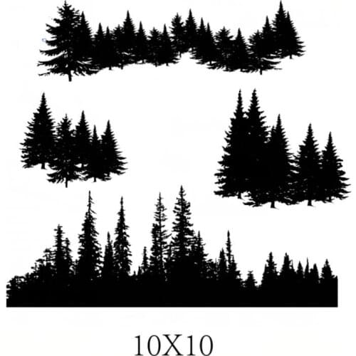 Trees Transparent Clear Silicone Stamp/Seal for DIY scrapbooking/photo album Decorative clear stamp sheets ST0569