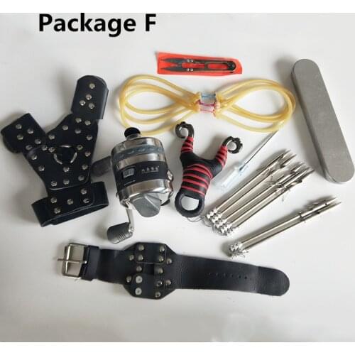 Outdoor Fishing Catapult High Quality Precision Slingshot Shooting Fish Slingshot with High Power Rubber Band Hunting Set