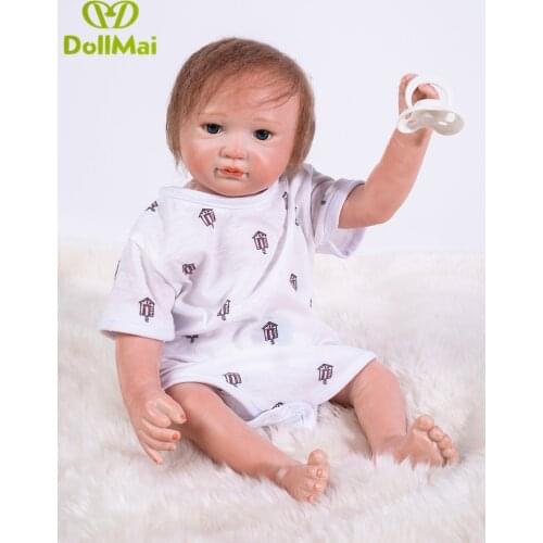 Silicone reborn baby dolls for sale 46cm bebe real reborn bonecas for child gift toy dolls real baby boy dolls
