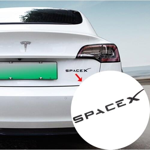 Space X Sticker For Tesla Model 3 2021 Tail Letter Label Model Y Model3 Model S model three Letter Stickers