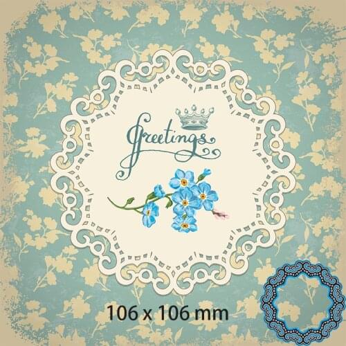 Cutting Dies Hollow Laser Circle Card Decor New for Decoration Scrapbooking Stencil Paper Craft Album Template 106*106mm