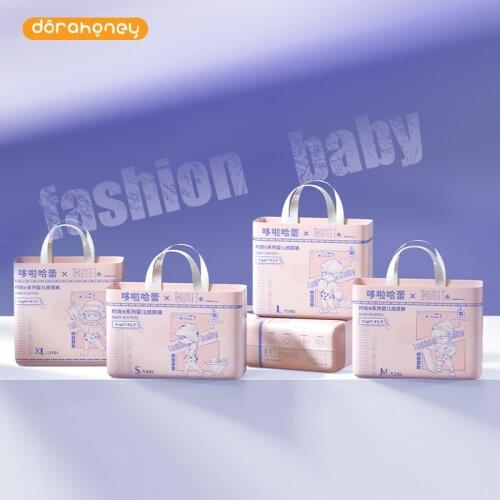 Dorahoney Kids Panties Cotton-Outlast Surface Disposable Diaper Jojoba Seed Oil Essence Breathable Size 4 Diapers For Children