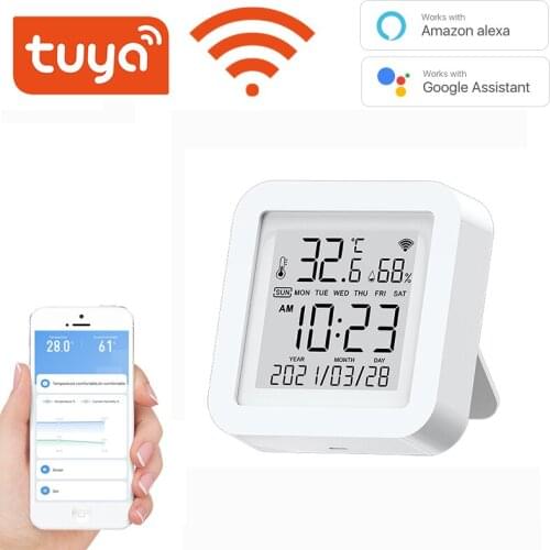 WiFi smart electronic dry and wet temperature and humidity count display indoor home wireless temperature and humidity sensor