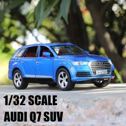 High Simulation 1:32 AUDI Q7 SUV Alloy Car Diecasts & Toy Vehicles Metal Toy Car Model Sound Light Childrens Toy Gift Collection