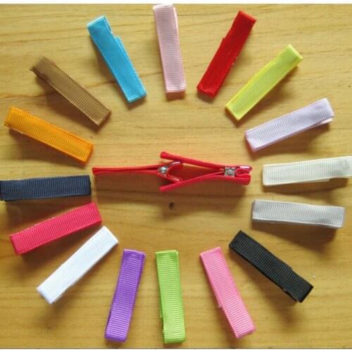 500pcs 1.8" Ribbon fully lined alligator clip covered Grosgrain clips new girl Hair Bows DIY hair Accessory FJ3208