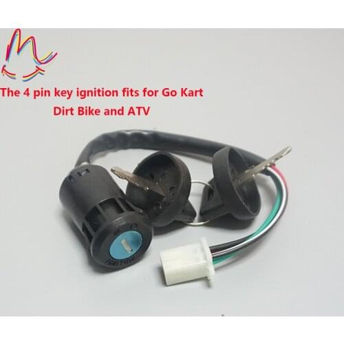 Iron Ignition Switch Key Lock Set For Mini Dirt Bike ATV 2 Gears 4 Wires Motorcycle