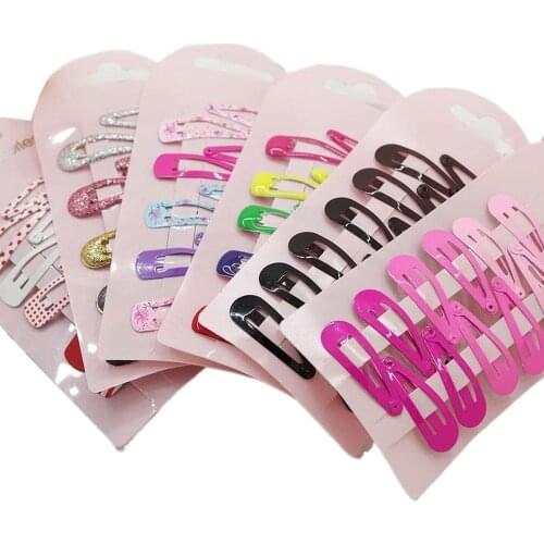 10Pcs/set Children Girls Hair Pins Clips Kids Barrettes Snap Hair Clips Barrettes Girls Cute Hairpins for Kids Hair Accessories