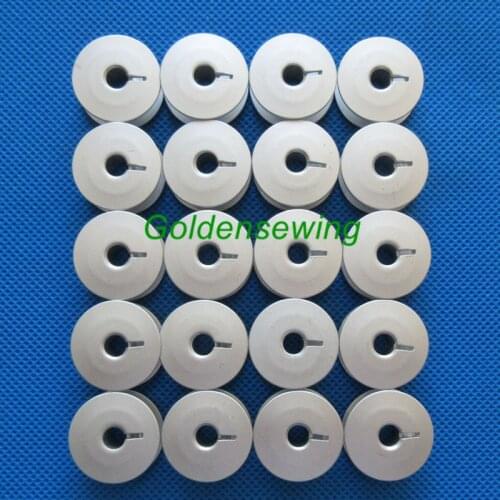 20 PCS LARGE ALUMINUM BOBBINS WITH HOLES for GAMMILL TIN LIZZIE PFAFF QUILTER