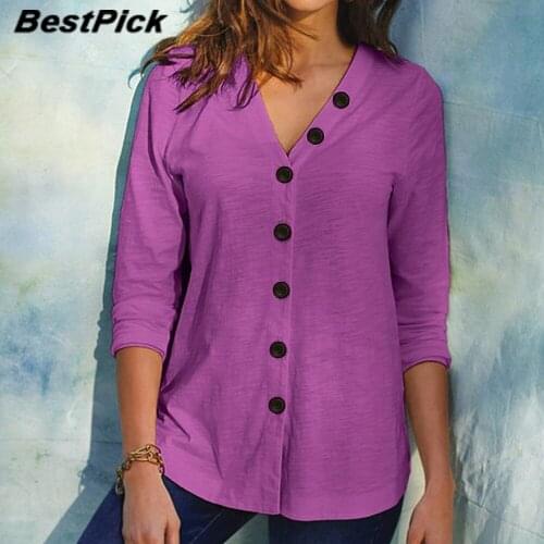 2020 New Plus Size Women Blouse Casual V Neck Long Sleeve Women Shirts Autumn Must-have Basic Cardigans Fashion Ladies Tops