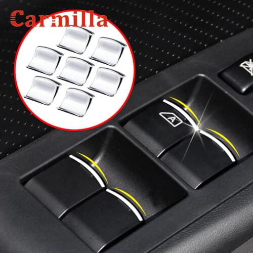 7Pcs/Set Chrome Car Windows Lift Trim for Nissan X-trail T31 Qashqai J10 Teana Sylphy Tiida March Sunny Note Altima Navara D40