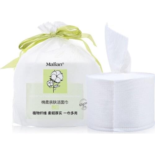 80Pcs Disposable Cotton Face Cloths Towel Soft Washcloth Skin Care Product Facial Wipes Makeup Cleaning Wash Cloth Roll Paper