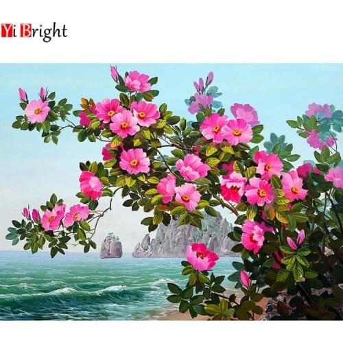 5D DIY Diamond Painting Sale pink rose Diamond Embroidery flower Full Square display Diamond Mosaic Picture Rhinestone XY1