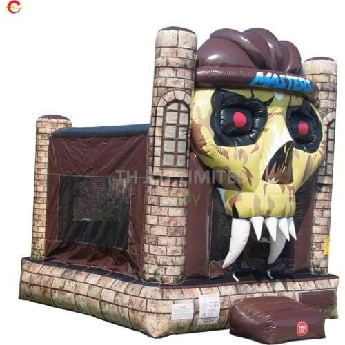 Free door shipping Halloween Inflatable Haunted House commercial Skull Bounce House Rental