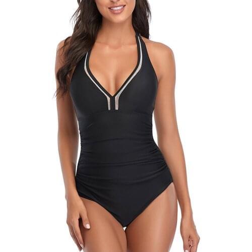One Piece Swimsuit Women Solid Bathing Suit Sexy Bodysuit Push Up Swimsuit Monokini Summer Beachwear Push Up Swimwear 2021 #T4G