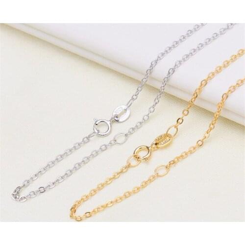 2019 NEW Real 925 Sterling Silver Necklaces Slim Thin O shape Snake Chains Necklace Women Chain Kids Girls Jewelry