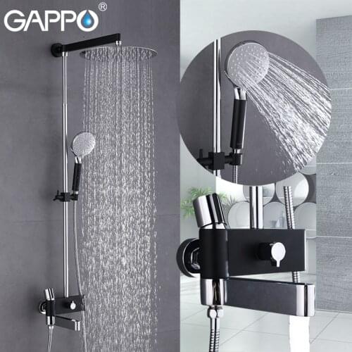 GAPPO shower faucet wall mixer shower bath tap set bathroom faucet waterfall shower wall mounted tap mixer Torneira de chuveiro