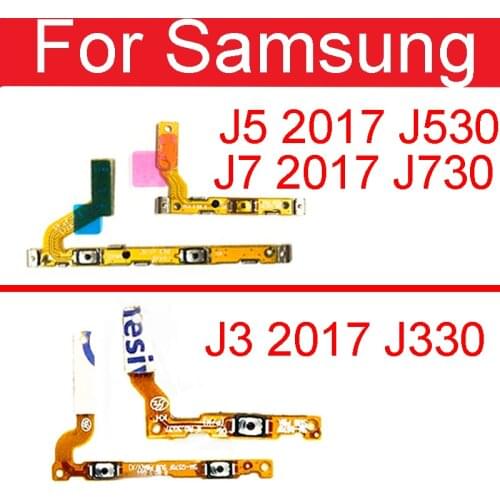 On/Off Power Volume Flex Cable For Samsung Galaxy J3 J5 2017 J330 J530 J730 Power Volume Control Switch Flex Ribbon Replacement