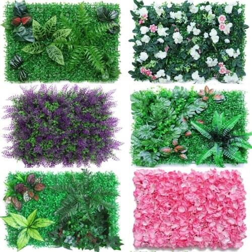 Artificial Flower Plants Wall Background Plastic Green Lawn Door Shop Sign Decoration Wedding Restaurant Home Decor Assembly