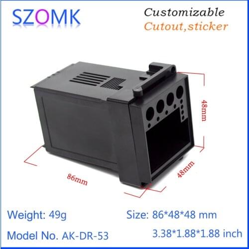1 piece 86*48*48mm szomk hot sales small plastic temperature control time relay instrument enclosure for electronic LED display