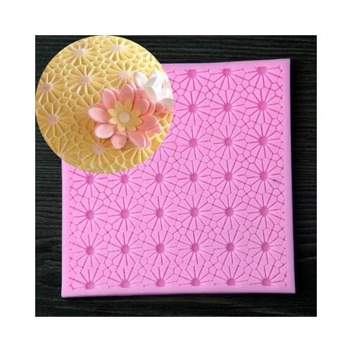 Luyou DIY 1 PCS Lace Silicone Mold Sugar Craft Fondant Mat Cake Decorating Baking Tools Happy Birthday Decoration FM649