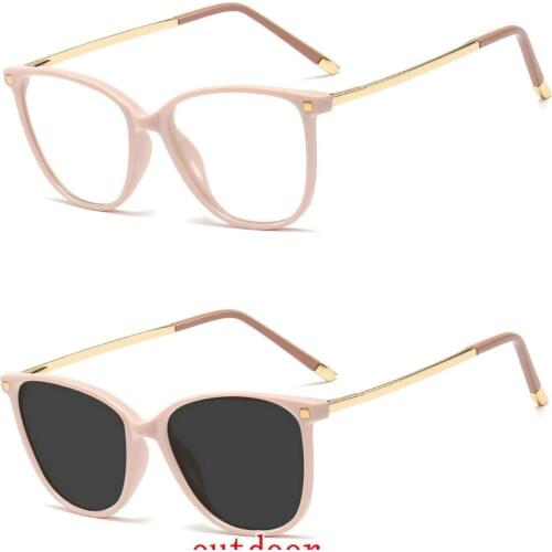 Fashion Cat Progressive Multifocal Lens Reading Glasses Women Presbyopia Hyperopia Bifocal Glasses Sun Photochromic Sunglasse NX