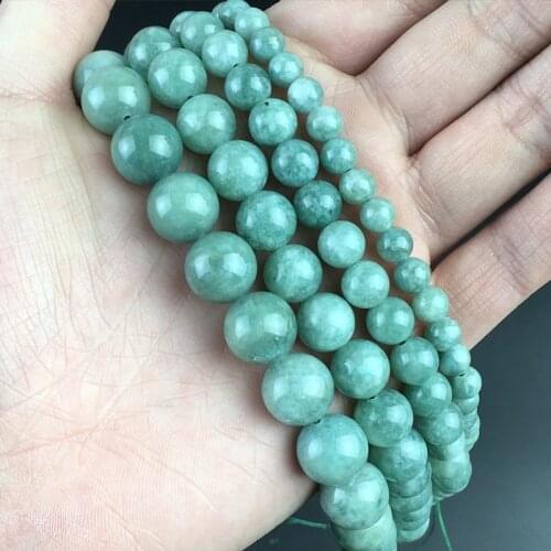 Natural Drak Green Angelite Stone Beads Round Loose Spacer Beads 15'Strand 4/6/8/10mm For Jewelry Making DIY Bracelets Necklace