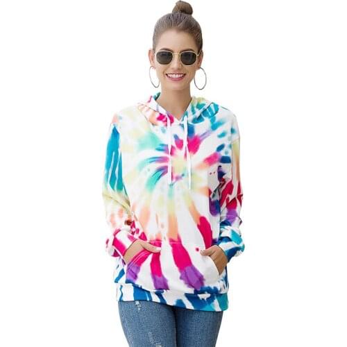 2020 New Women Fashion Clothes Loose Long Sleeve Printed Hood T-shirt Hedging Sports Casual Street Hipster Tricolor Clothes