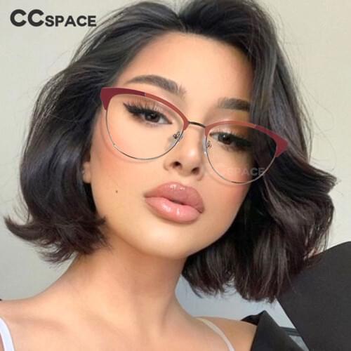 51065 Cat Eye Anti Blue Light Optical Metal Glasses Frames Men Women Fashion Computer Eyeglasses