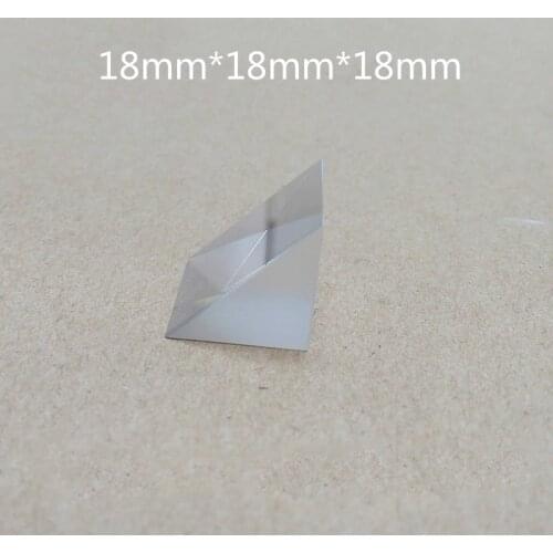 18 * 18 * 18 Right Angle Isosceles Prism 90 Degree Total Reflection Prism Light Refraction Optical Glass