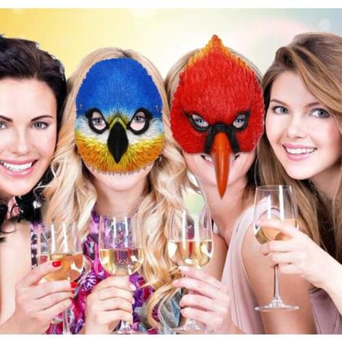 Hand-painted Carnival Party Parade Bird Owl Mask Soft Foam Mask