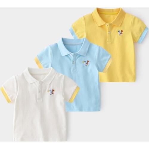 Polo Shirts For Boy Baby Clothes Summer Cotton Short Sleeved Shirt Boys Girls Top Tee Kids Costume Children School Uniform Gifts