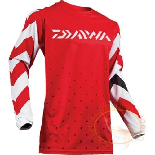 DAWA Large Size Fishing Shirt Quick Dry Cycling Hiking Jersey Soft Fishing Clothing Anti-UV Long Sleeve Fishing Jersey