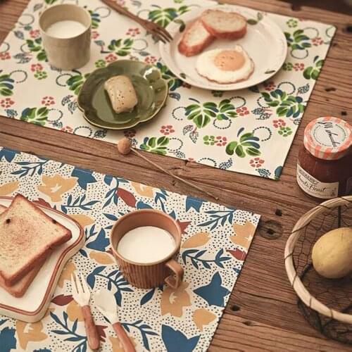 2 Pcs Nordic Style Table Placemat Non-slip Waterproof Oil-Proof Heat Insulation Furniture Decoration mat Coffee Cup Mats Kitche