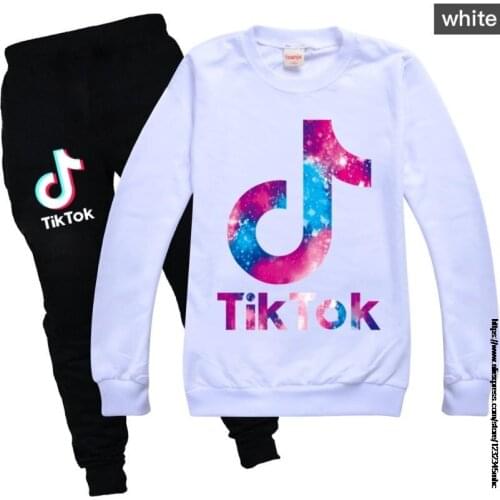 Tik Tok Spring Boys Clothes Suit Children Fashion Boys Girls Tik Tok T-Shirt Pants 2Pcs/set Toddler Casual Clothing 2-16Y