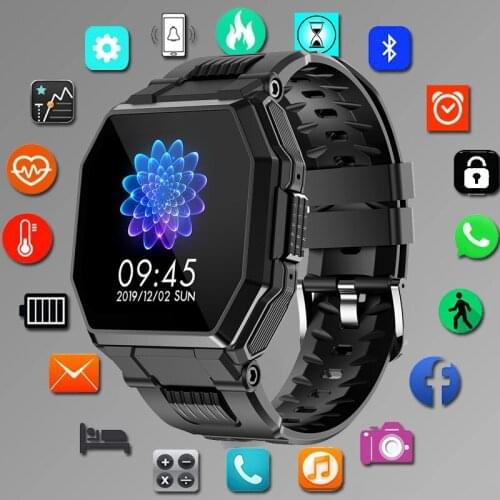 Smart Watch Men Music IP67 Waterproof Women Heart Rate Monitor Outdoor Sports Full Touch Clock Language Call Business Watch Mens