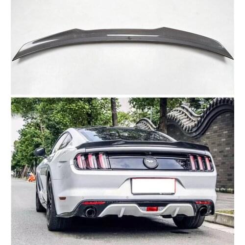 High quality Carbon Fiber Car Rear Trunk Lip Spoiler Wing Fits For Ford Mustang 2015 2016 2017 2018 2019 2020