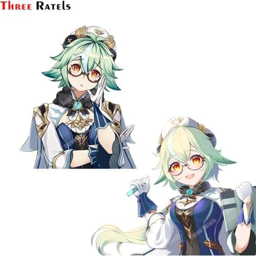Three Ratels B80 Funny Sucrose Of Genshin Impact Decals For Trunk&Fuel Tank Cap Decoration Decal Material Waterprooof Stickers
