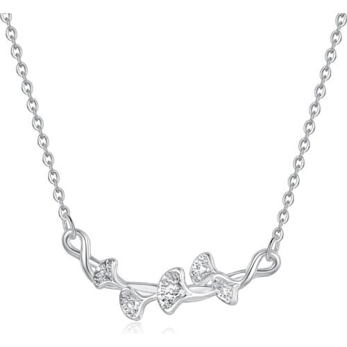REETI 925 Sterling Silver ginkgo leaf Necklaces & Pendants For Women Hot Fashion sterling-silver-jewelry