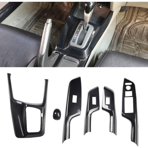 1 Set Console Gear Shift Door Window Switch Cover Trim Moulding Fit For Honda Civic 9th 2012 2013 2014 2015