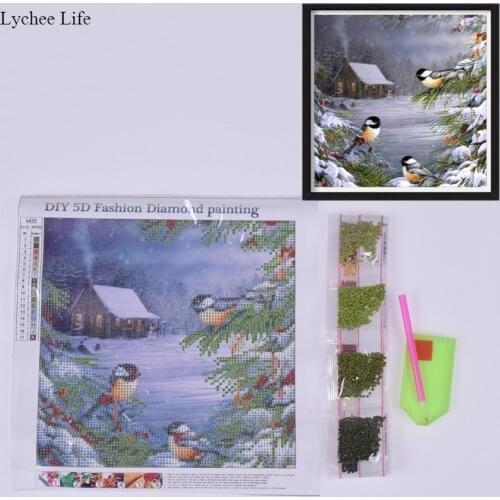 Lychee Life Cute Birds DIY Home Decoration 5D Diamond Painting Handmade Crafts For Living Room Bedroom Decor